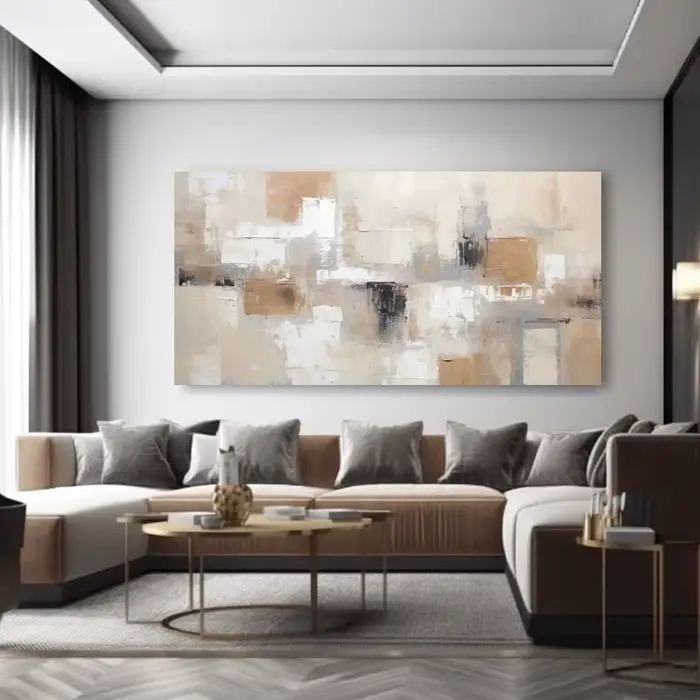Grand Art mural sur toile abstrait moderne