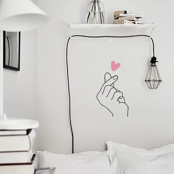 Offre spéciale autocollant Mural geste d'amour romantique salle