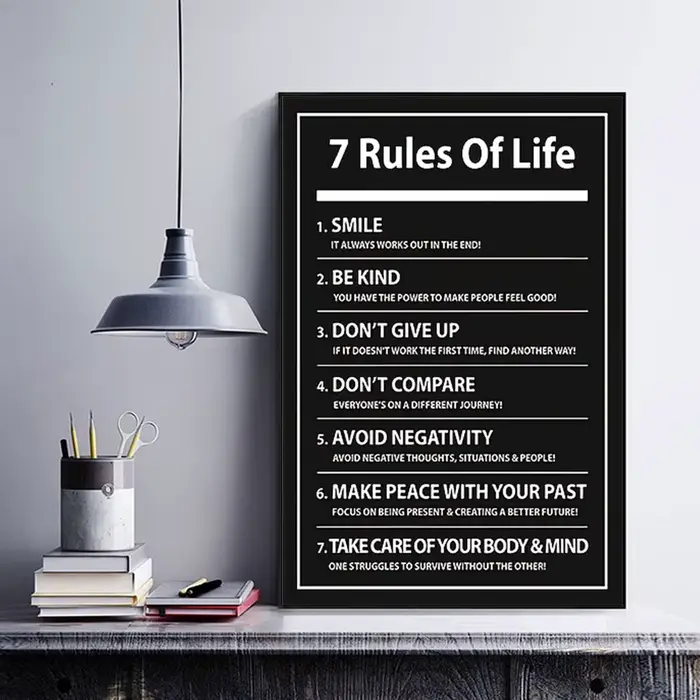7 règles de vie: lettres inspirantes