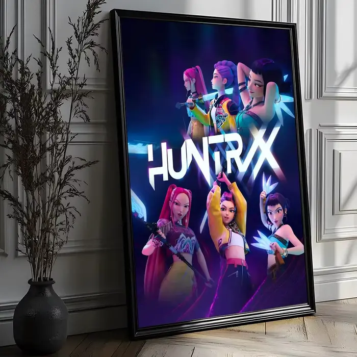 Affiche KPop Demon Hunters HD, décoration murale autocollante, imperméable, pour la maison, le salon