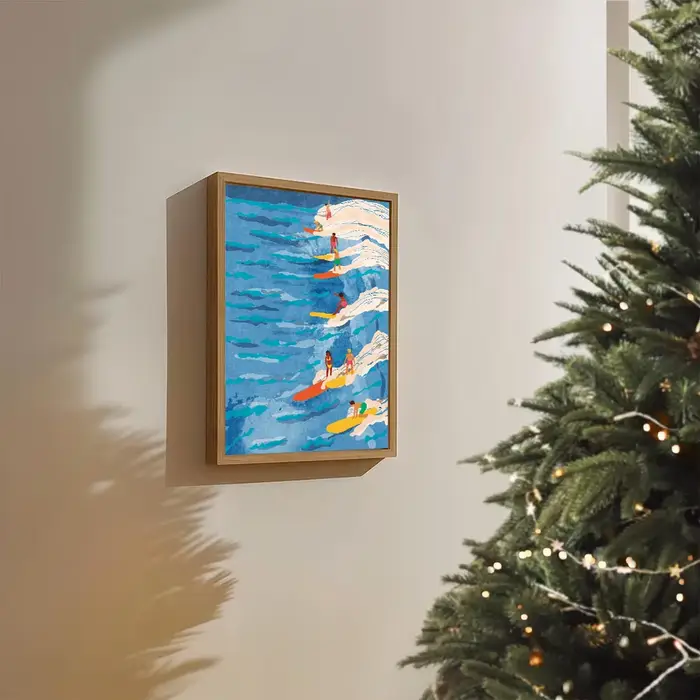 Affiche colorée de surf imprimée