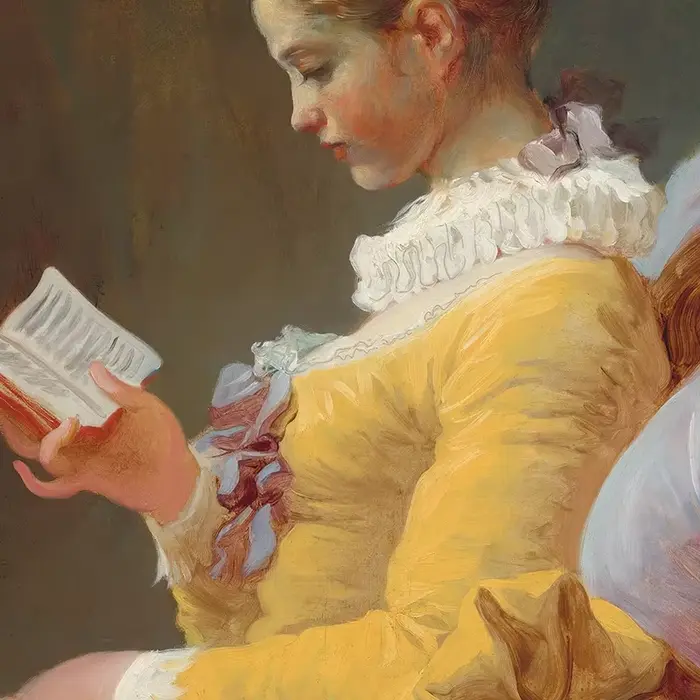 Fille lecture Vintage peinture à l'huile sur toile affiches Antique femme lecteur Portrait Art impression filles chambre bureau maison décoration murale