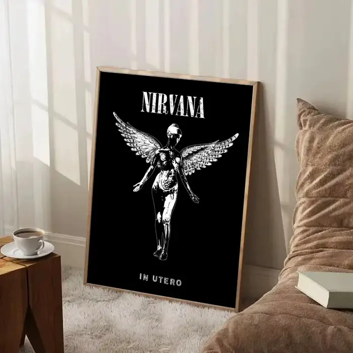 Affiche murale de groupe de rock N-Nirvana, peinture murale artistique pour salon, décoration de la 