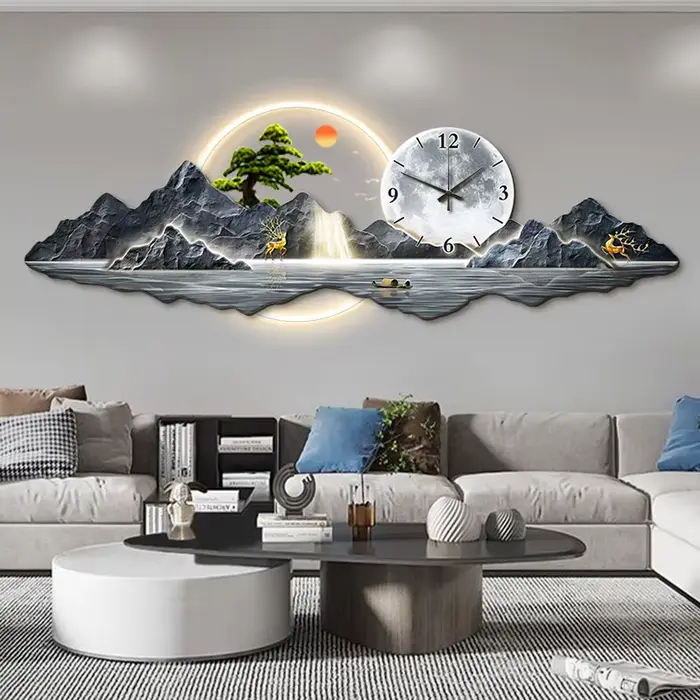 Horloge murale design nordique européen de luxe