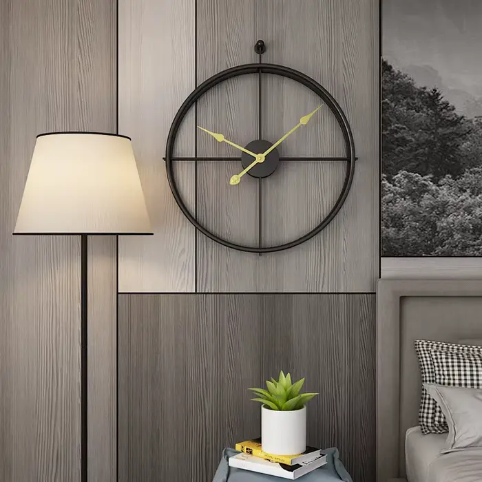 Grande horloge murale silencieuse de 55 cm, design moderne, pour la décoration de la maison, du bureau, style européen, horloge murale suspendue