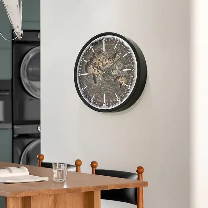 Horloge murale circulaire rétro pour salon