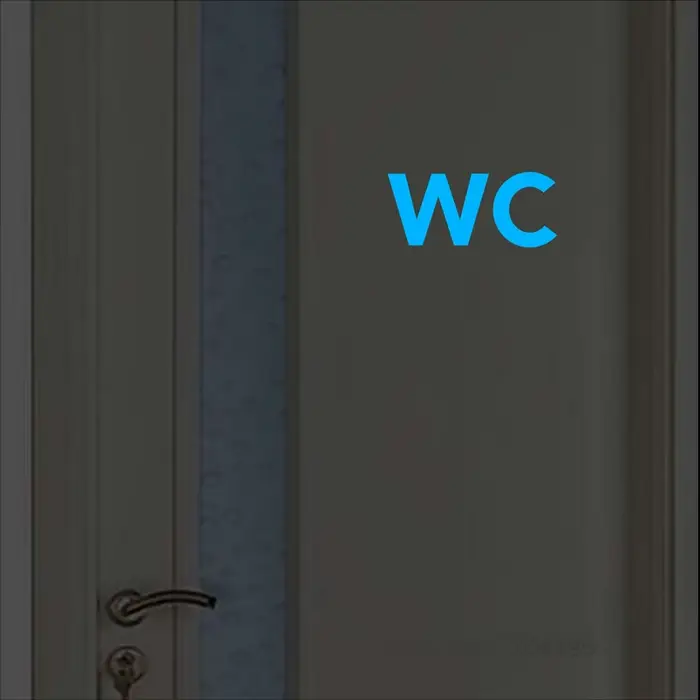 Autocollant de signe de porte de WC
