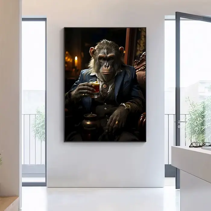 Affiche de Portrait de Singe Steampunk