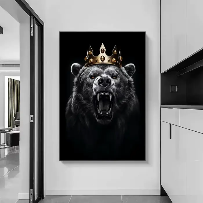 Affiche imprimée du royaume des animaux