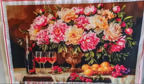 Peinture décorative au point de croix, cadeau fait main, point de croix fini, décoration pour la mai