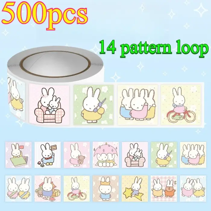 Autocollants Miffy Curl de haute qualité, impression de dessins animés, créatifs, pour agenda, DIY,