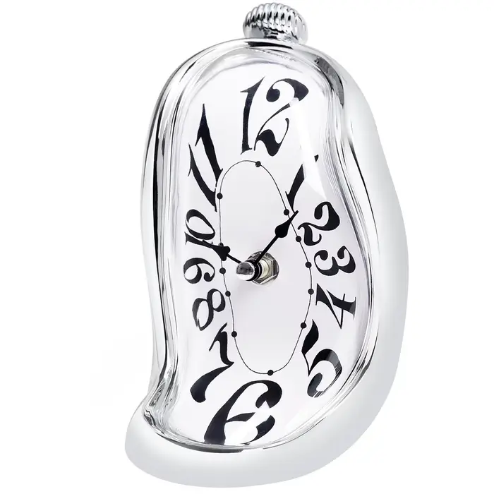 Horloge fondante style Salvador Dalí, décoration murale ou de bureau, cadeau créatif et unique pour 