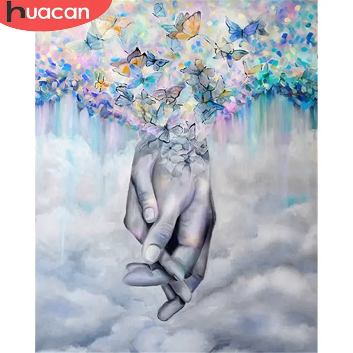 HUACAN – peinture par nombres, Kits à la main, image peinte à la main, dessin sur toile, décoration 