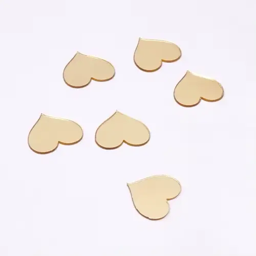 Autocollant petit cœur 100x2cm, 2.25 pièces, décor de mariage, miroir acrylique, accessoire de brico