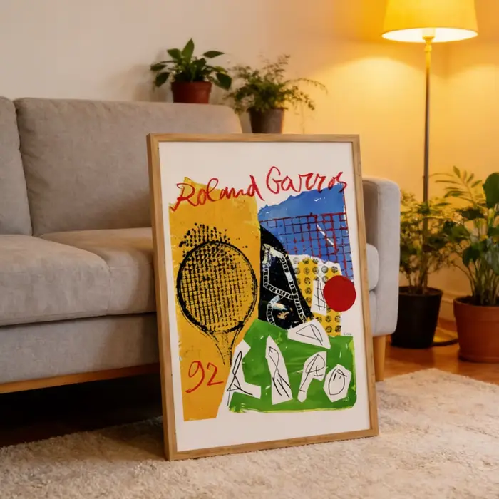 Affiche sur toile abstraite de tennis, impressions d'art esthétique minimaliste moderne, décoration murale pour salon, chambre, couloir, décoration intérieure