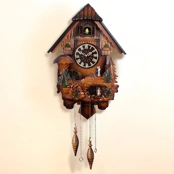 Horloge coucou classique Vintage rétro bois inhabituel horloge murale créative avec pendule personna