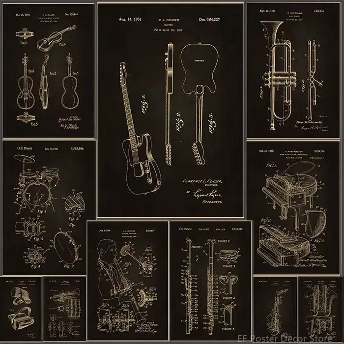 JEViolin Drum Piano Poster