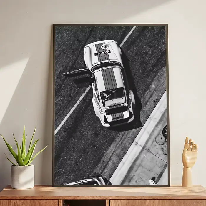 Affiche de véhicule de voiture de luxe noir et blanc, autocollants muraux modernes et élégants pour