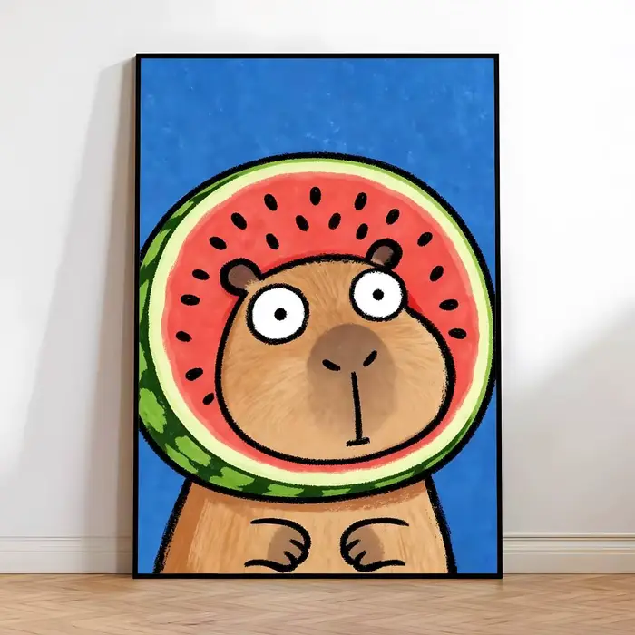 Peinture de dessin animé Kicapara simple et mignonne