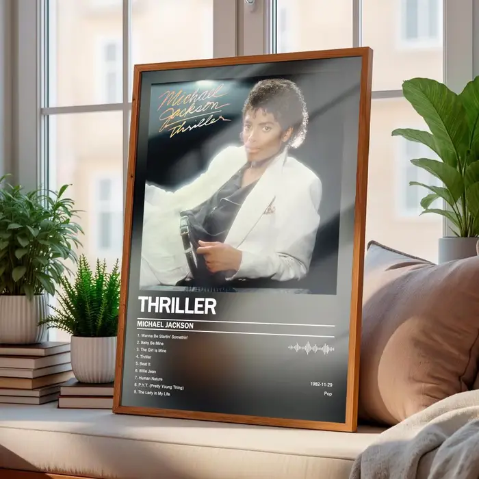 Michael Jackson Thriller Poster Album Set Modern Cover Wall Art For Room Canvas Painting Print Art H