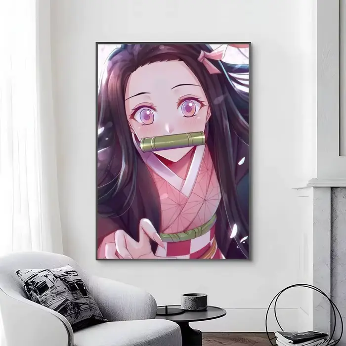 Affiches autocollantes imperméables avec personnages d'anime N-nezuko, idéales pour la décoration du