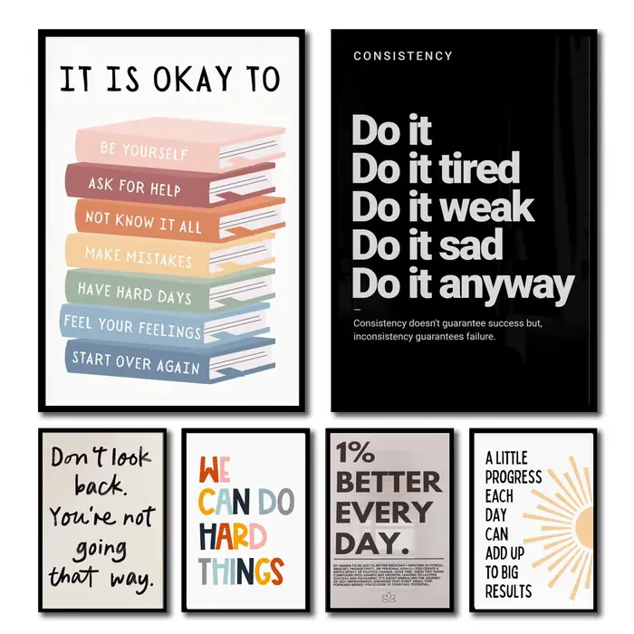 Affiche murale avec citation inspirante