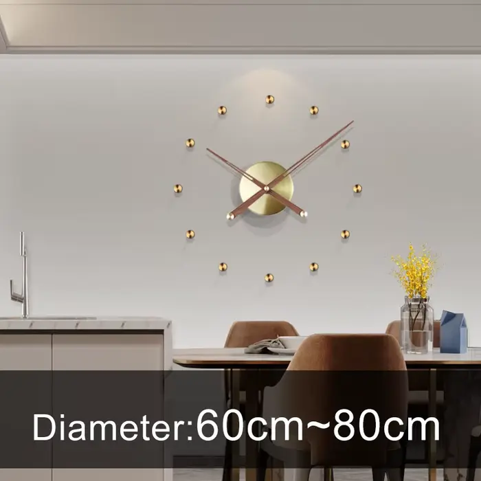 Horloge murale en bois massif, design moderne, métal, montres murales de luxe, horloges de bricolage