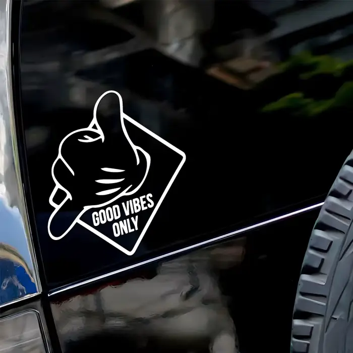 Autocollants "GOOD VIBES ONLY", créatifs et à la mode, avec stickers de haute qualité pour voitures, camions, motos et lapmédication!