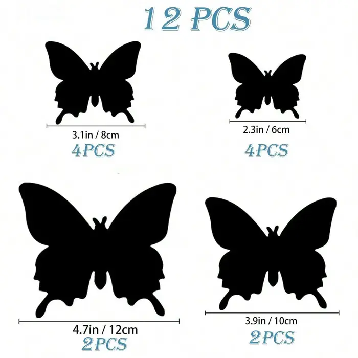 Décoration murale papillon 12 pièces