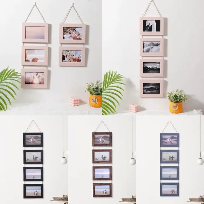 Cadres photo muraux en bois décoratifs