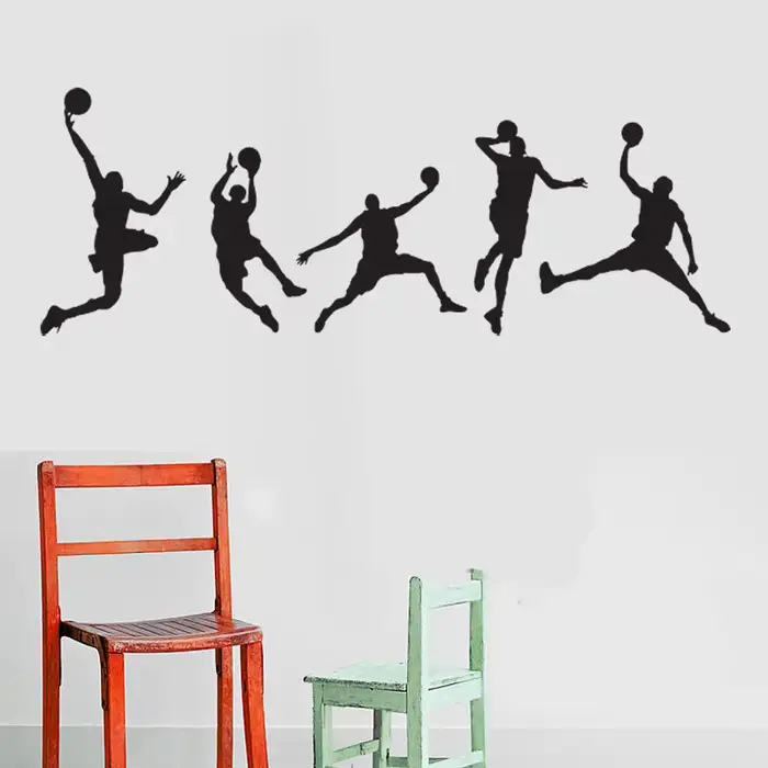 Autocollant mural créatif de basket-ball