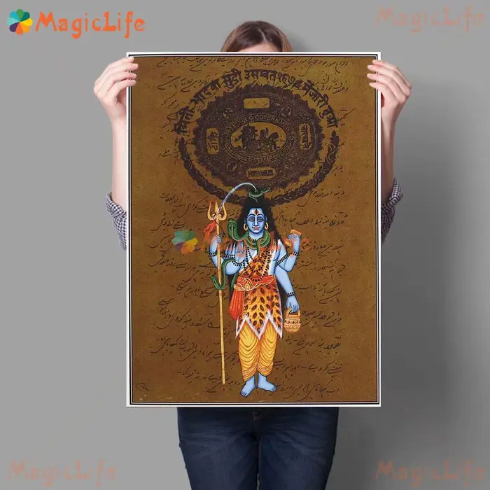 Affiches murales de peinture sur toile sans cadre, impressions Hindouisme, Ganesh Hanuman, Shiva Par